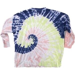 Old Navy Shirt Mens 2XL Tie Dye Long Sleeve Tee T  Easy Multi Spiral T Beach